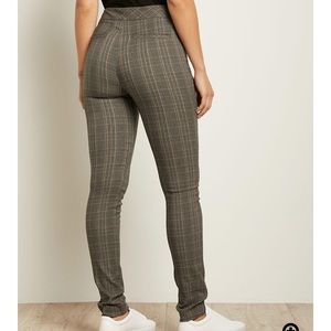 Navy And Camel Plaid City Legging Pant